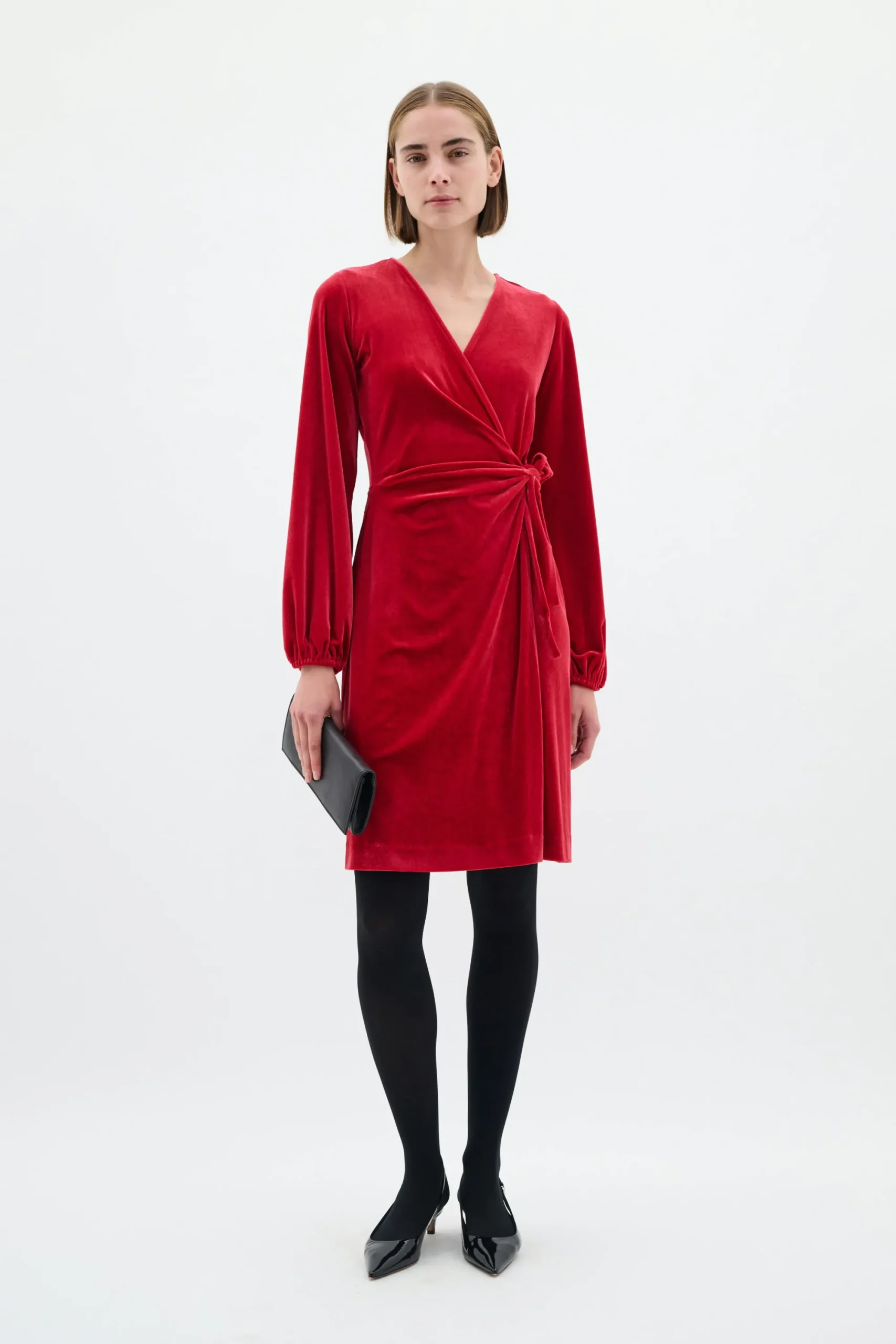InWear BrynnIW Goriel velur Wrap Kjole* Kjoler