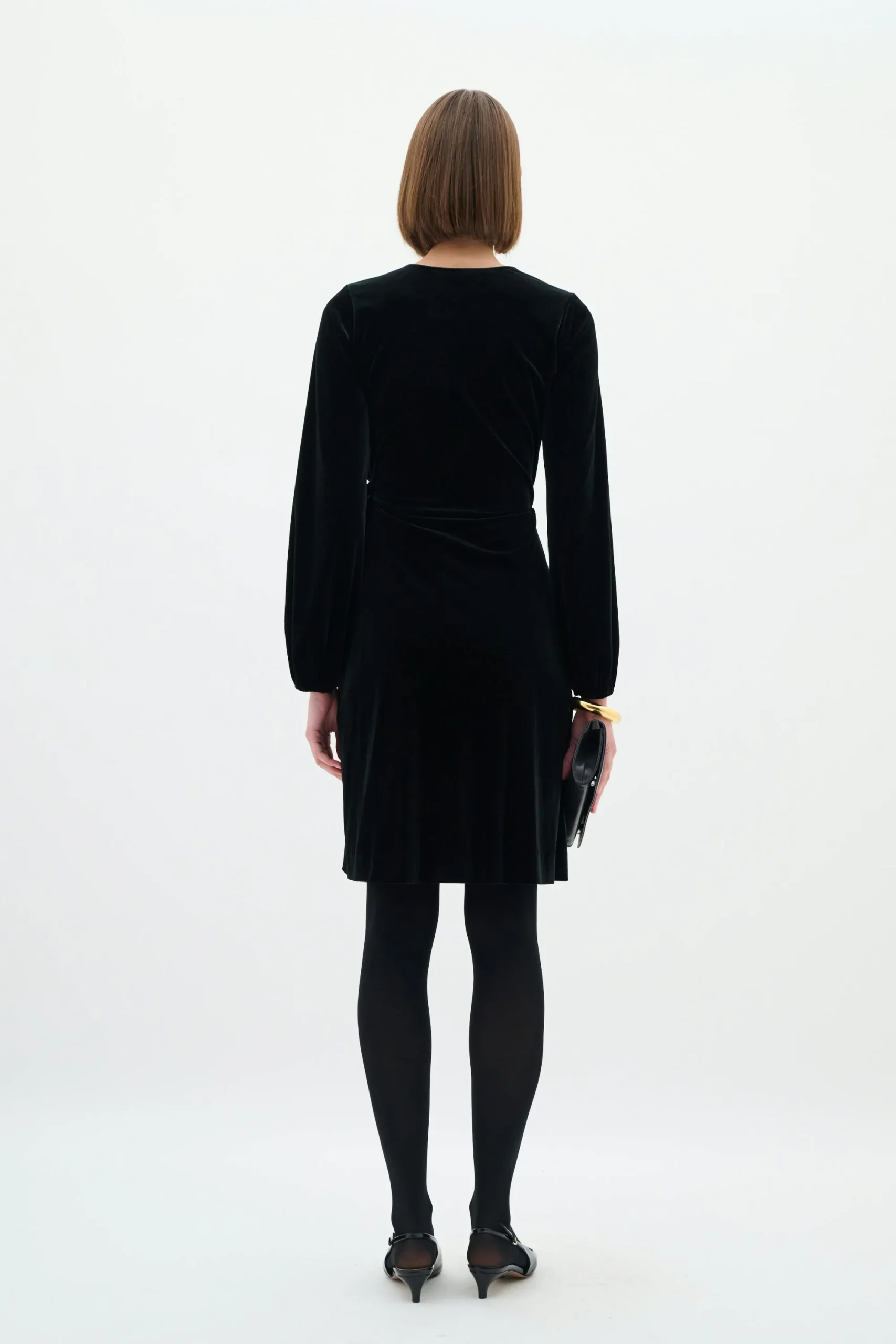 InWear BrynnIW Goriel velur Wrap Kjole* Kjoler