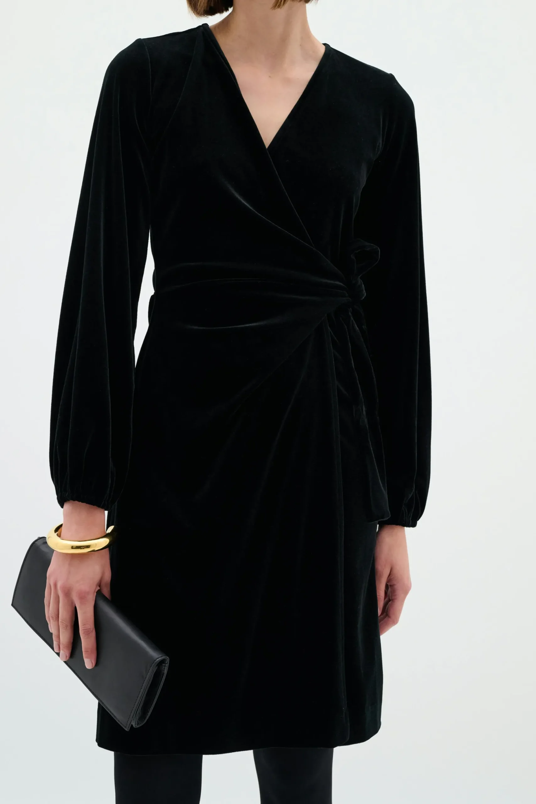 InWear BrynnIW Goriel velur Wrap Kjole* Kjoler