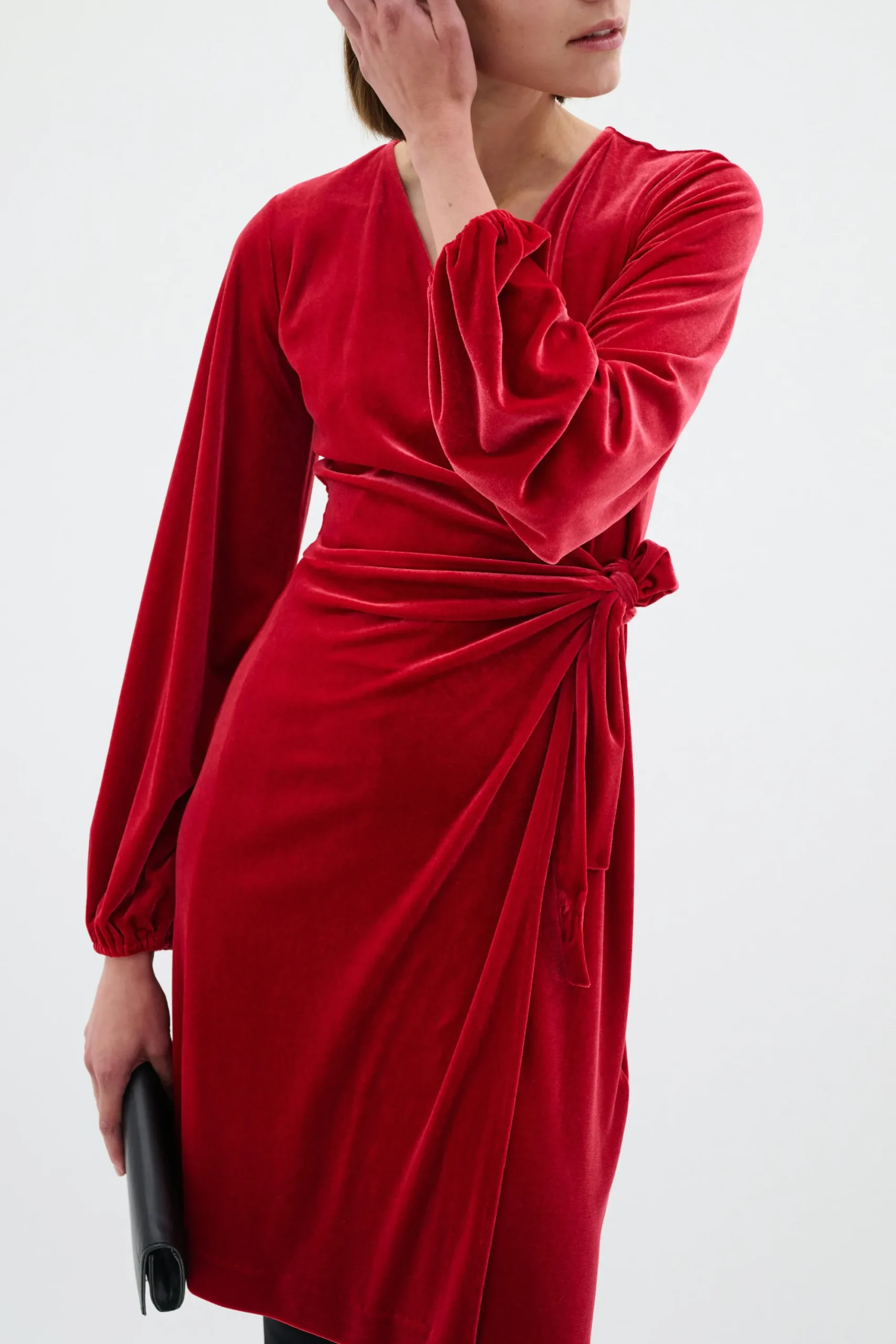 InWear BrynnIW Goriel velur Wrap Kjole* Kjoler