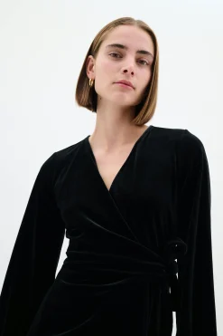 InWear BrynnIW Goriel velur Wrap Kjole* Kjoler