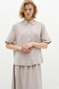InWear EllieIW Short sleeved Lin Skjorte* Skjorter & Bluser